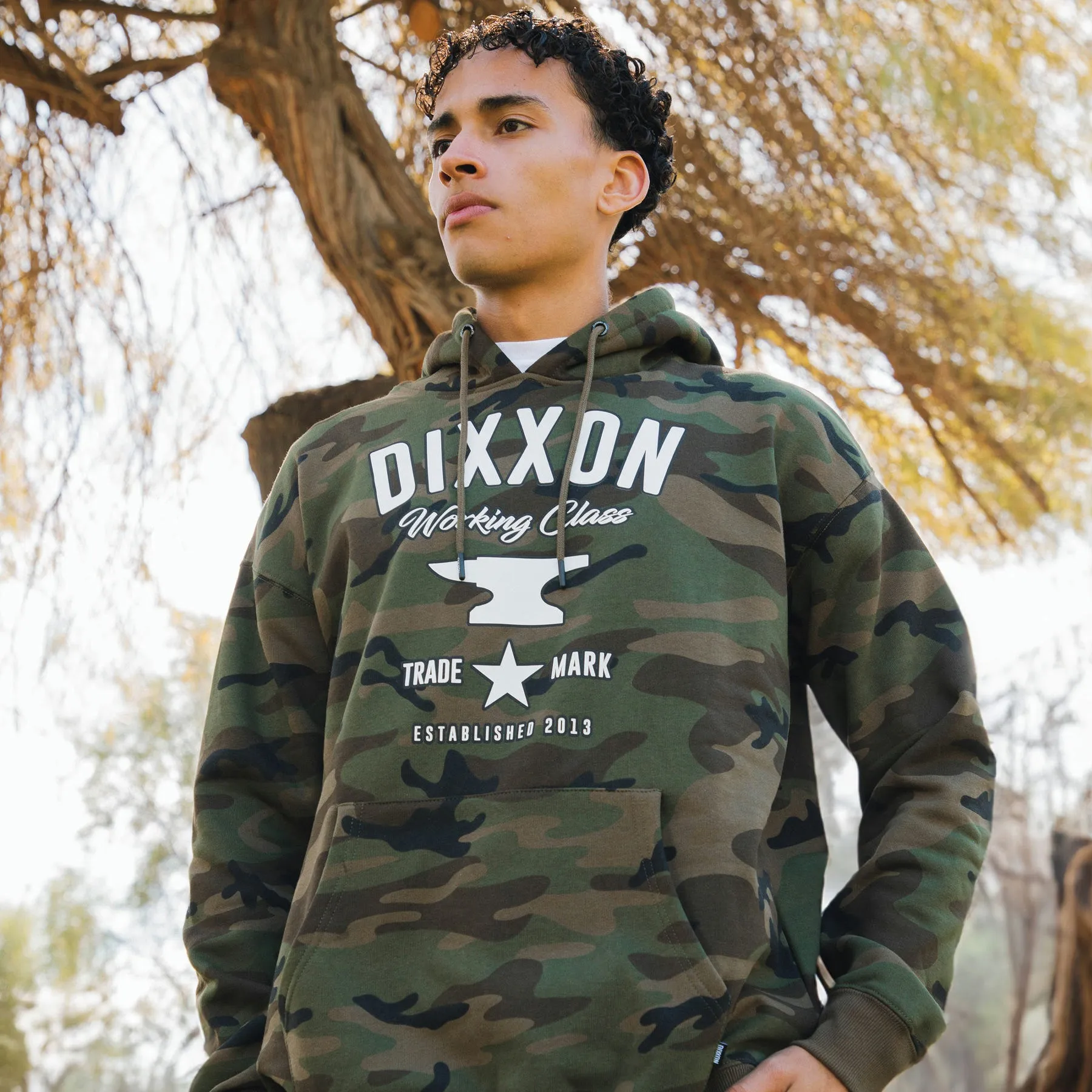 White Working Class TM Pullover Hoodie - Camo