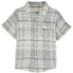 White/Navy Plaid S/S Shirt