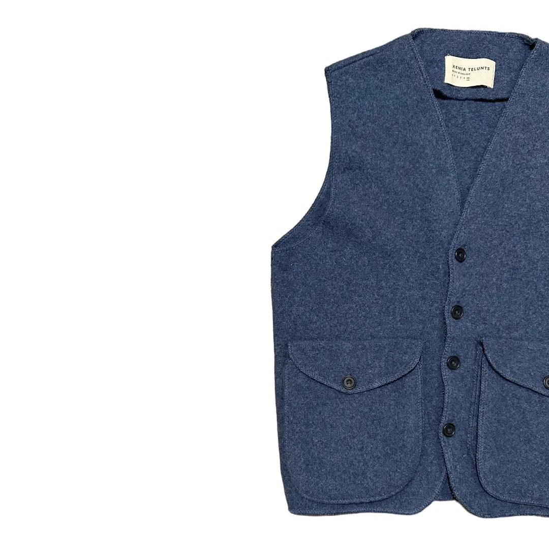 Xenia Telunts Blue Gilet Jacket