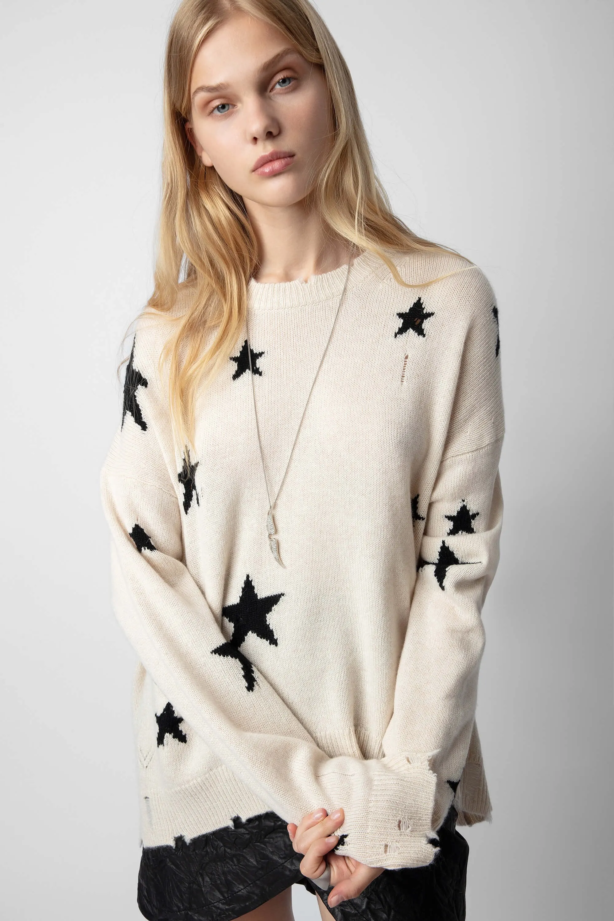 Zadig & Voltaire Markus Stars Destroy Cashmere Sweater